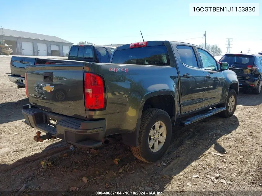 2018 Chevrolet Colorado Wt VIN: 1GCGTBEN1J1153830 Lot: 40637104