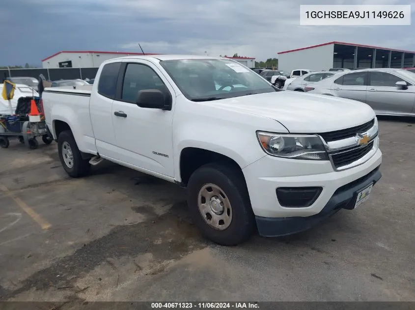 2018 Chevrolet Colorado Wt VIN: 1GCHSBEA9J1149626 Lot: 40671323