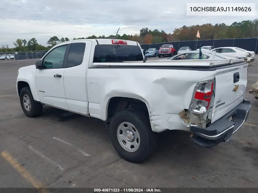 2018 Chevrolet Colorado Wt VIN: 1GCHSBEA9J1149626 Lot: 40671323