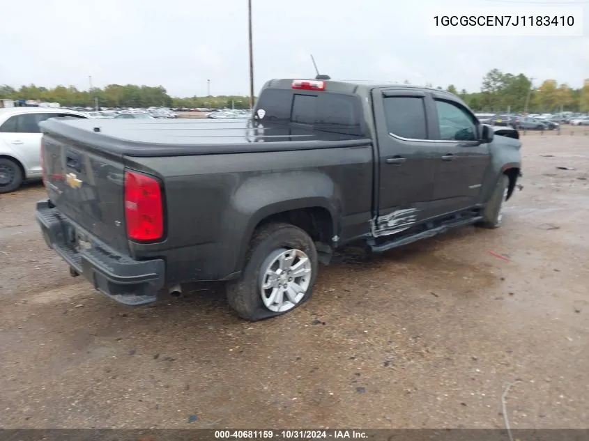 2018 Chevrolet Colorado Lt VIN: 1GCGSCEN7J1183410 Lot: 40681159