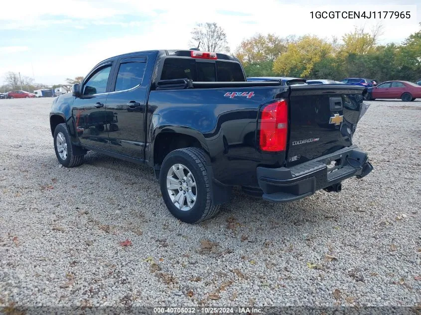 2018 Chevrolet Colorado Lt VIN: 1GCGTCEN4J1177965 Lot: 40705032