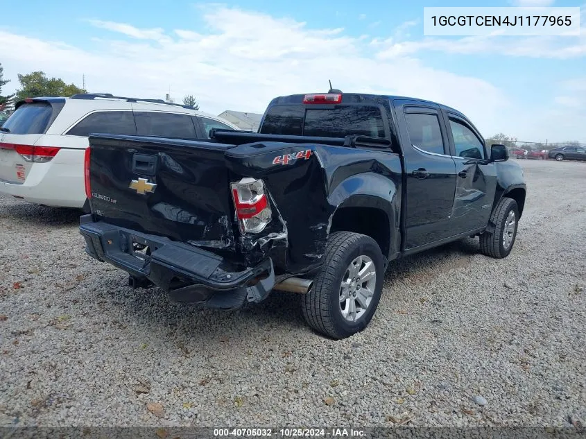 2018 Chevrolet Colorado Lt VIN: 1GCGTCEN4J1177965 Lot: 40705032