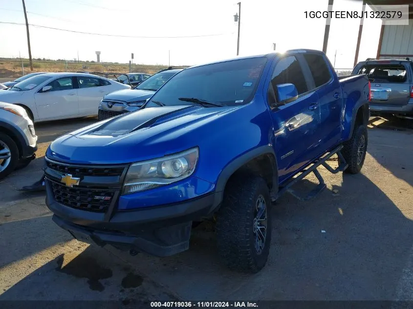 2018 Chevrolet Colorado Zr2 VIN: 1GCGTEEN8J1322579 Lot: 40719036