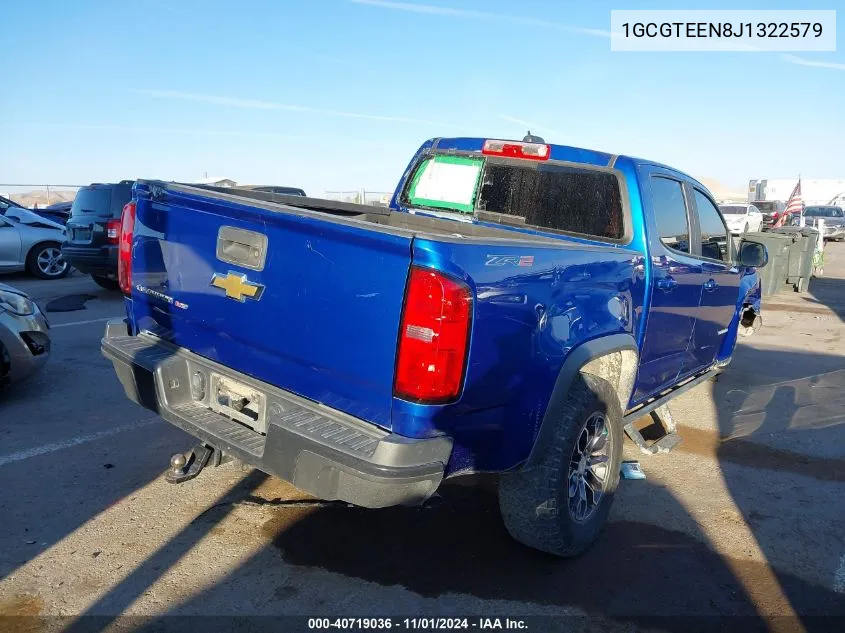 2018 Chevrolet Colorado Zr2 VIN: 1GCGTEEN8J1322579 Lot: 40719036