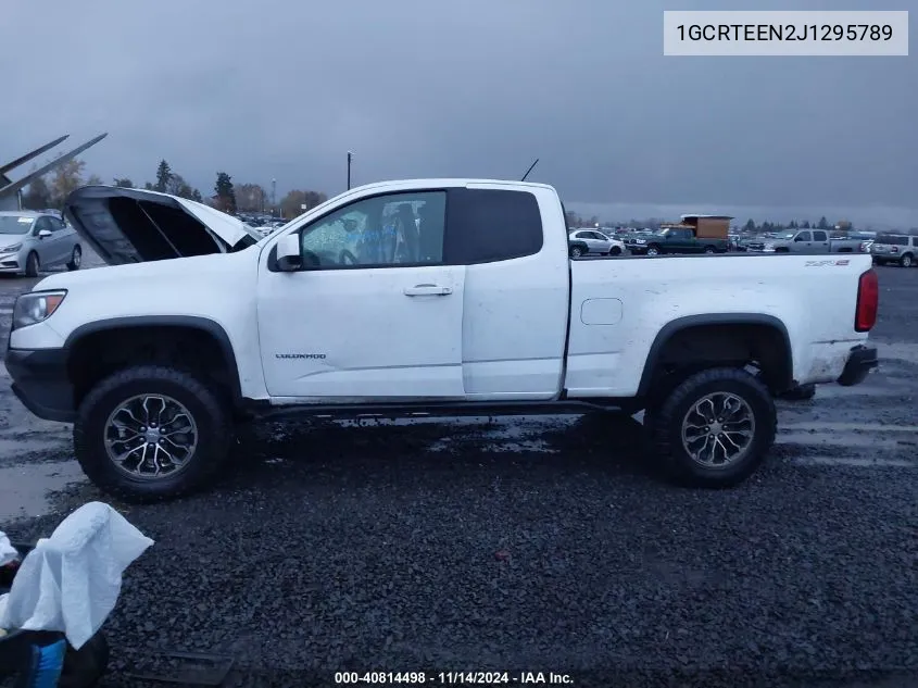 2018 Chevrolet Colorado Zr2 VIN: 1GCRTEEN2J1295789 Lot: 40814498