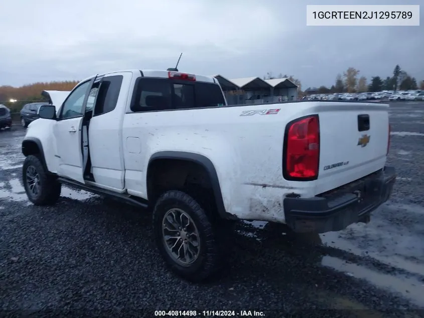 2018 Chevrolet Colorado Zr2 VIN: 1GCRTEEN2J1295789 Lot: 40814498