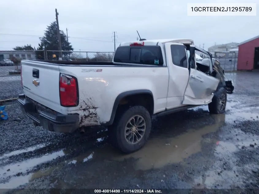 2018 Chevrolet Colorado Zr2 VIN: 1GCRTEEN2J1295789 Lot: 40814498