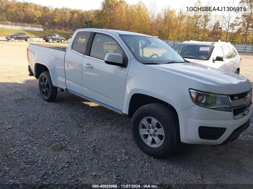 2018 Chevrolet Colorado Wt VIN: 1GCHSBEA4J1306916 Lot: 40820866