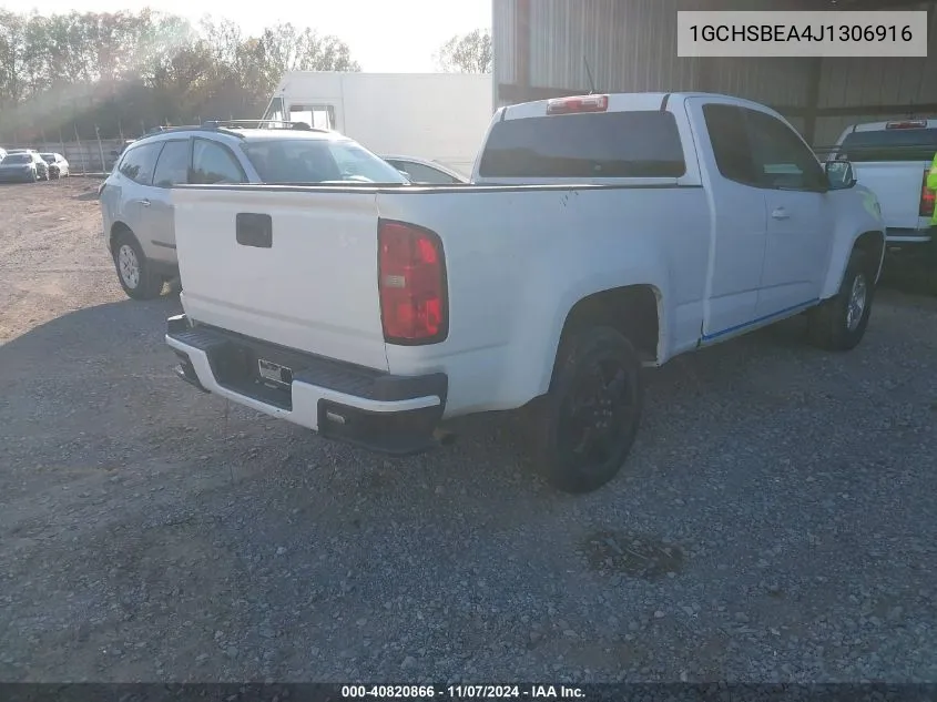 2018 Chevrolet Colorado Wt VIN: 1GCHSBEA4J1306916 Lot: 40820866