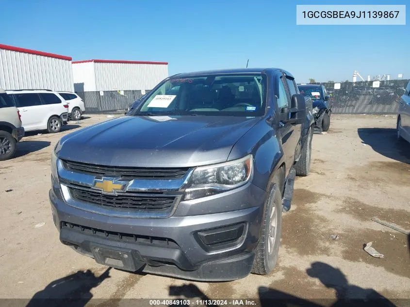 1GCGSBEA9J1139867 2018 Chevrolet Colorado Wt