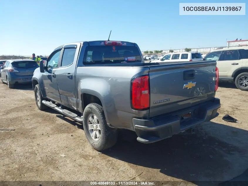 1GCGSBEA9J1139867 2018 Chevrolet Colorado Wt