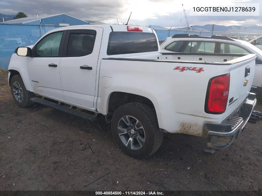 2018 Chevrolet Colorado Wt VIN: 1GCGTBEN0J1278639 Lot: 40854500