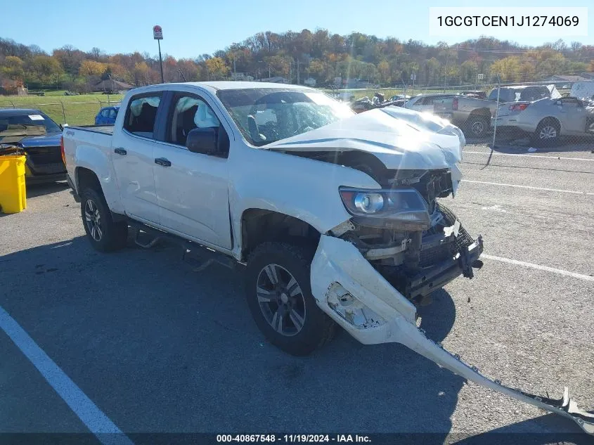 2018 Chevrolet Colorado Lt VIN: 1GCGTCEN1J1274069 Lot: 40867548