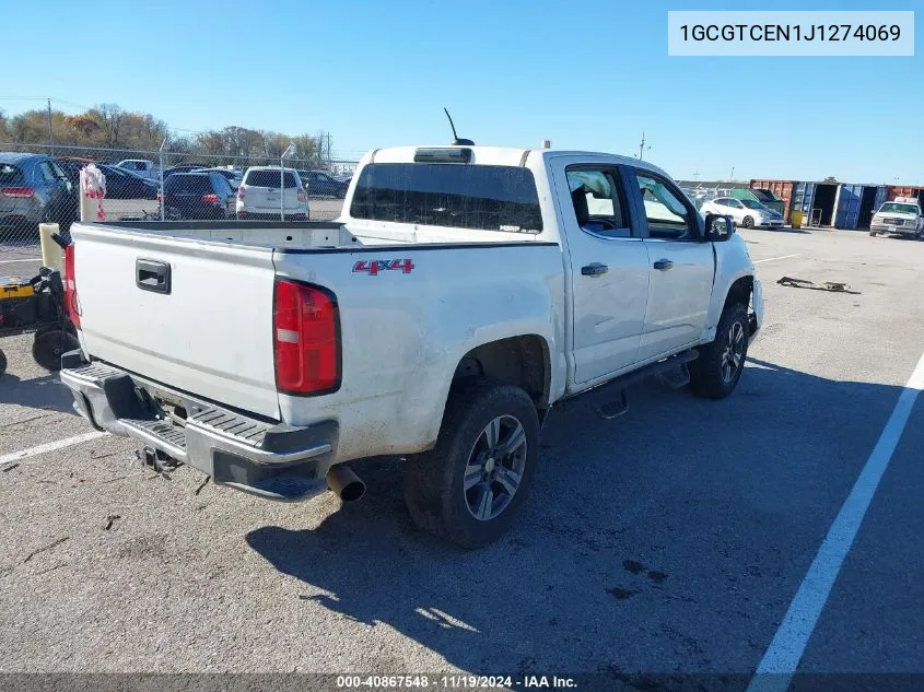 2018 Chevrolet Colorado Lt VIN: 1GCGTCEN1J1274069 Lot: 40867548