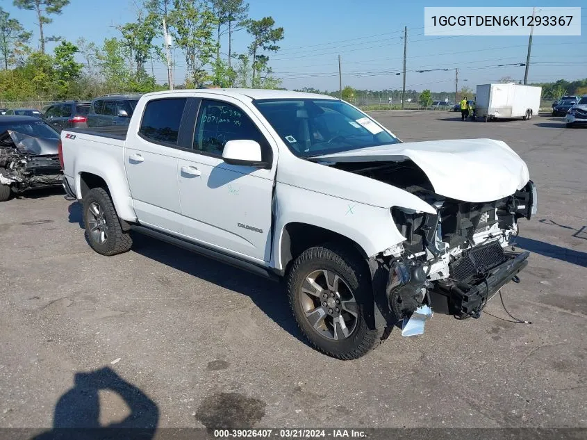 2019 Chevrolet Colorado Z71 VIN: 1GCGTDEN6K1293367 Lot: 39026407