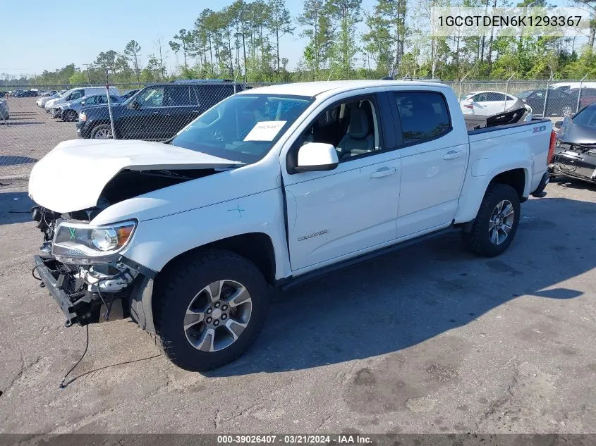 2019 Chevrolet Colorado Z71 VIN: 1GCGTDEN6K1293367 Lot: 39026407