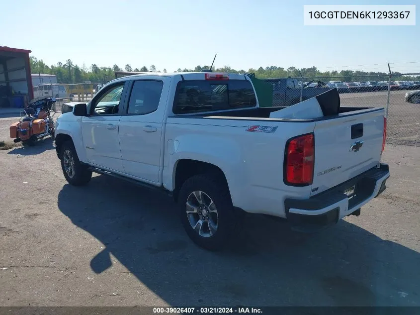 2019 Chevrolet Colorado Z71 VIN: 1GCGTDEN6K1293367 Lot: 39026407