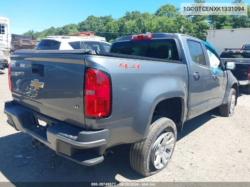 2019 Chevrolet Colorado Lt VIN: 1GCGTCENXK1331094 Lot: 39749577