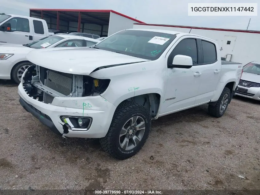 2019 Chevrolet Colorado Z71 VIN: 1GCGTDENXK1147442 Lot: 39779590