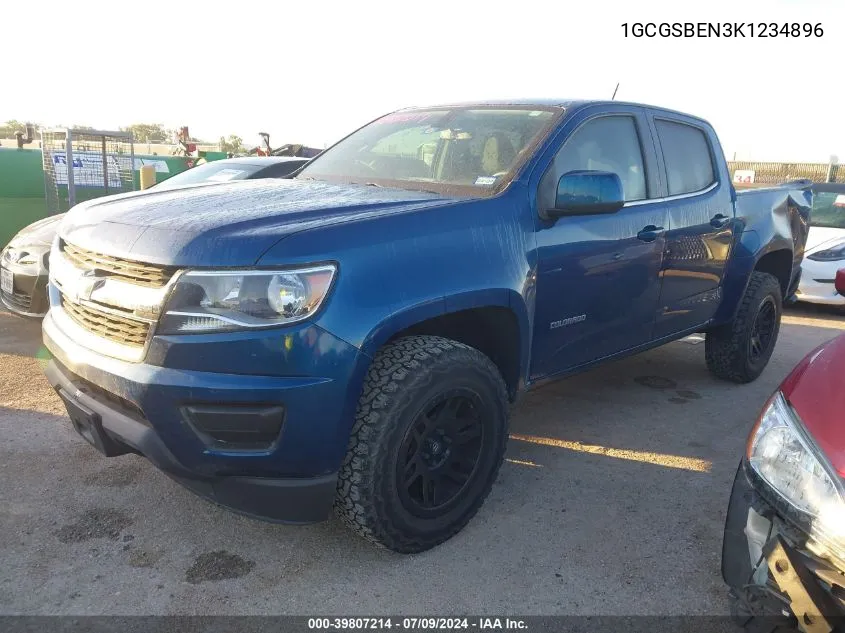 1GCGSBEN3K1234896 2019 Chevrolet Colorado Wt