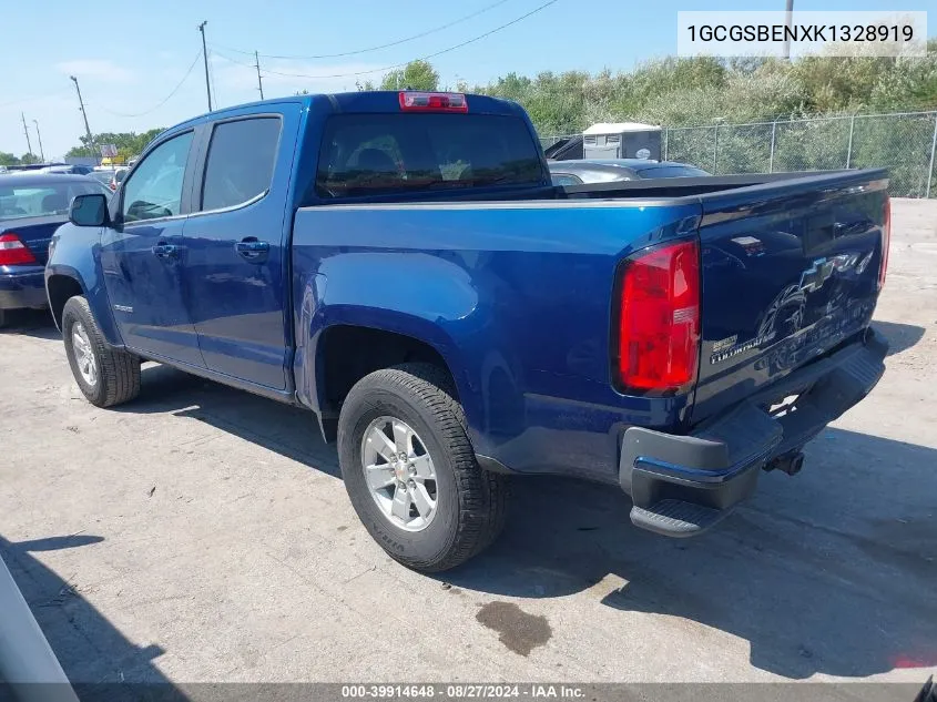 2019 Chevrolet Colorado Wt VIN: 1GCGSBENXK1328919 Lot: 39914648