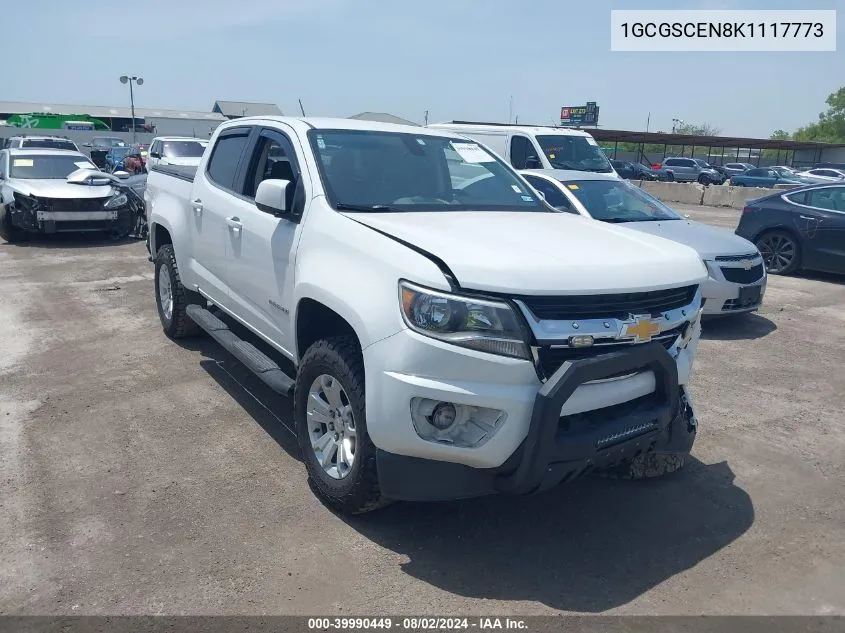 2019 Chevrolet Colorado Lt VIN: 1GCGSCEN8K1117773 Lot: 39990449