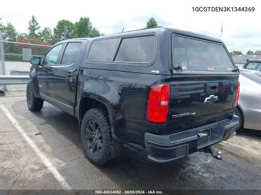 2019 Chevrolet Colorado Z71 VIN: 1GCGTDEN3K1344369 Lot: 40034082