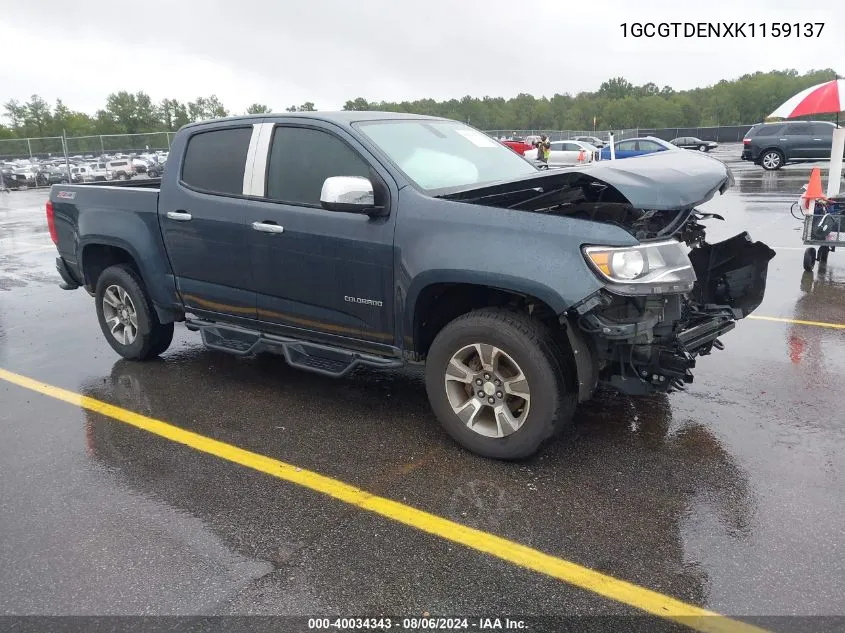 2019 Chevrolet Colorado Z71 VIN: 1GCGTDENXK1159137 Lot: 40034343