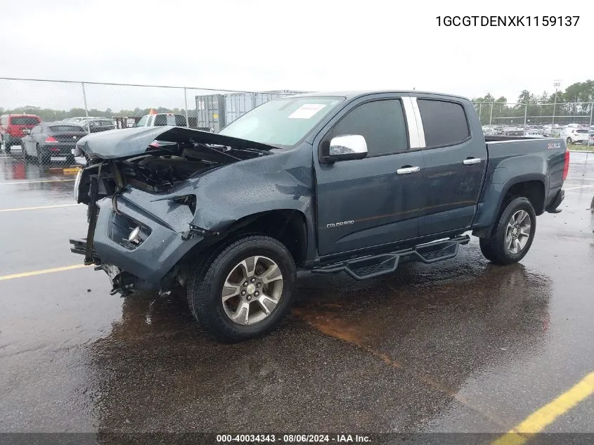 2019 Chevrolet Colorado Z71 VIN: 1GCGTDENXK1159137 Lot: 40034343