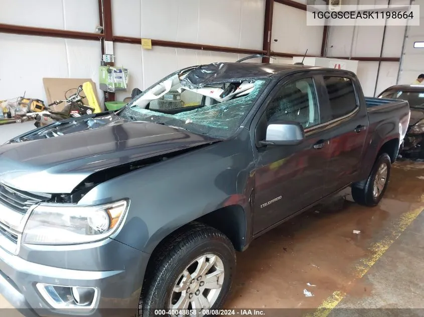 2019 Chevrolet Colorado Lt VIN: 1GCGSCEA5K1198664 Lot: 40048858