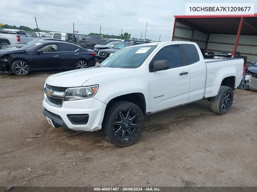 1GCHSBEA7K1209677 2019 Chevrolet Colorado Wt