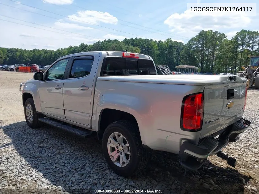 2019 Chevrolet Colorado Lt VIN: 1GCGSCEN7K1264117 Lot: 40090833