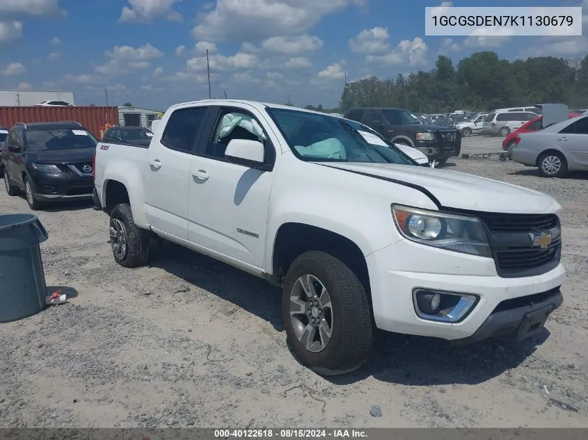 2019 Chevrolet Colorado Z71 VIN: 1GCGSDEN7K1130679 Lot: 40122618