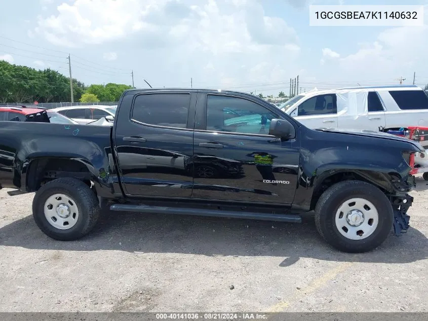 2019 Chevrolet Colorado VIN: 1GCGSBEA7K1140632 Lot: 40141036