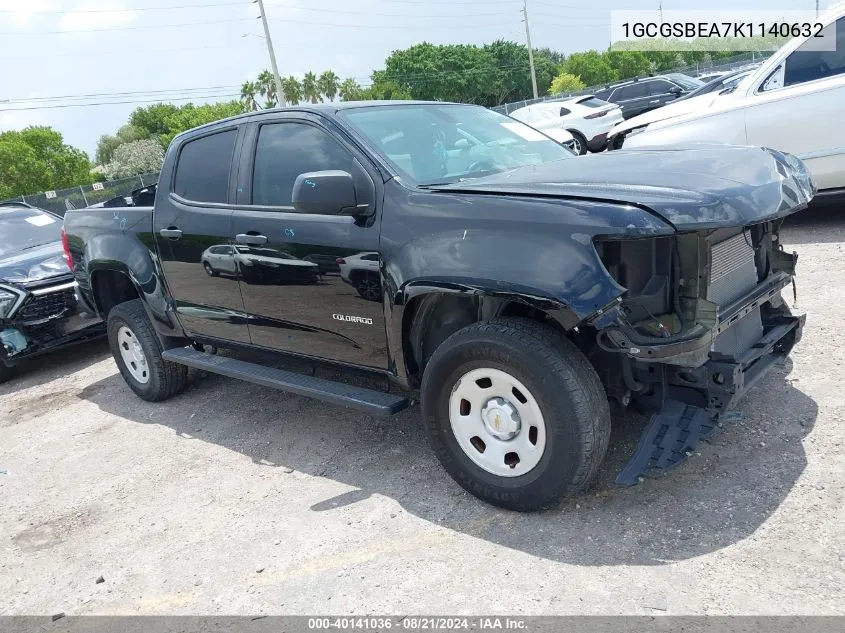 1GCGSBEA7K1140632 2019 Chevrolet Colorado