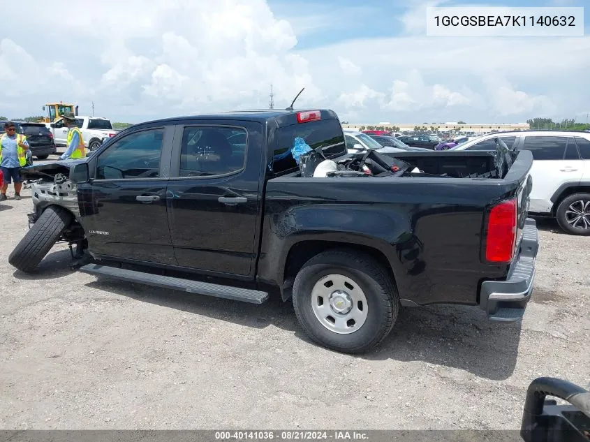 2019 Chevrolet Colorado VIN: 1GCGSBEA7K1140632 Lot: 40141036