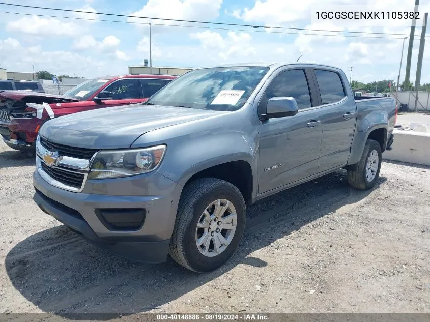 2019 Chevrolet Colorado Lt VIN: 1GCGSCENXK1105382 Lot: 40148886