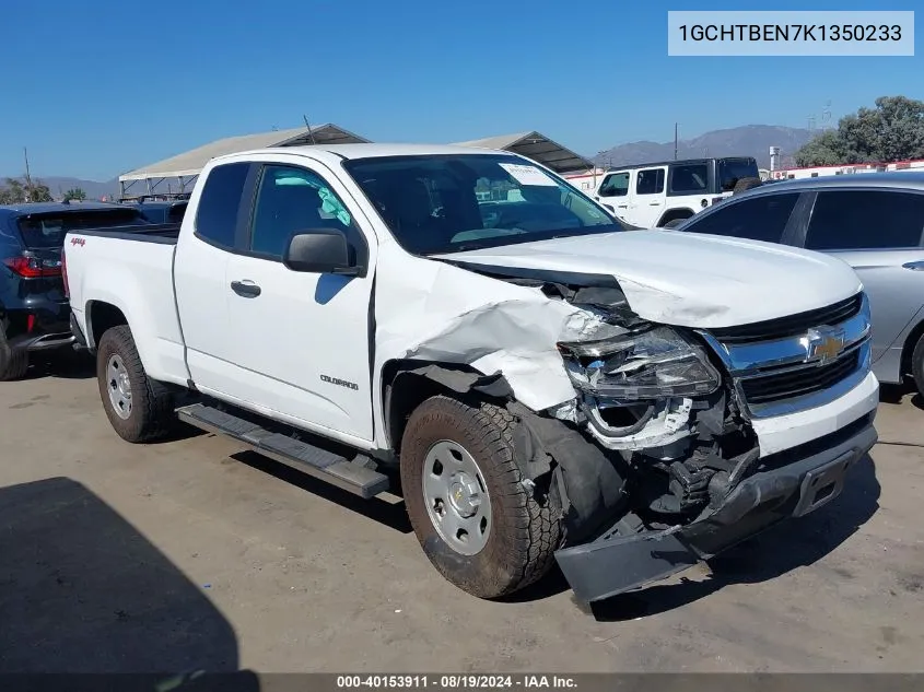 2019 Chevrolet Colorado Wt VIN: 1GCHTBEN7K1350233 Lot: 40153911