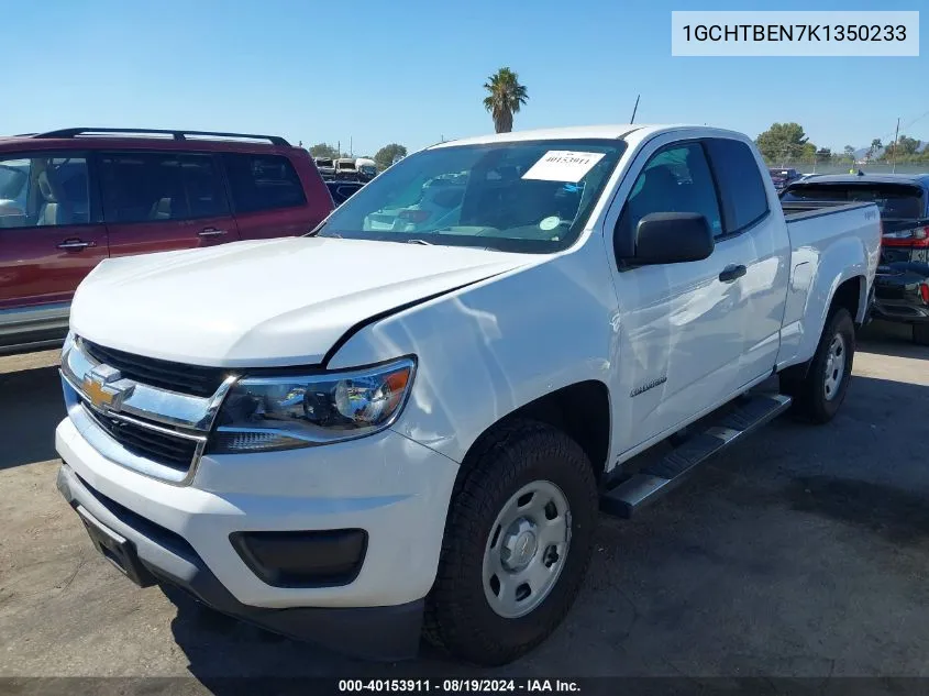 2019 Chevrolet Colorado Wt VIN: 1GCHTBEN7K1350233 Lot: 40153911