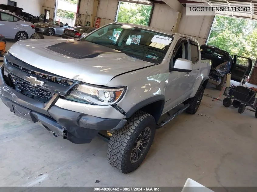 2019 Chevrolet Colorado Zr2 VIN: 1GCGTEEN5K1319303 Lot: 40208462