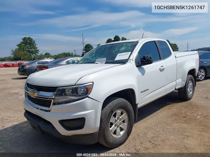 2019 Chevrolet Colorado Wt VIN: 1GCHSBEN5K1261747 Lot: 40241853