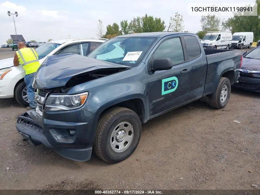 2019 Chevrolet Colorado Wt VIN: 1GCHTBEA0K1198941 Lot: 40352774