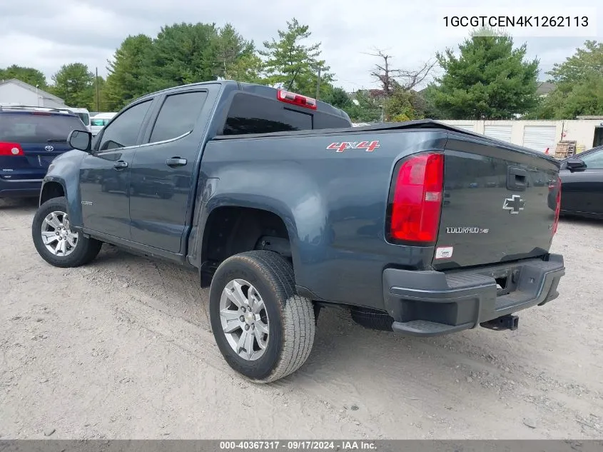 2019 Chevrolet Colorado Lt VIN: 1GCGTCEN4K1262113 Lot: 40367317