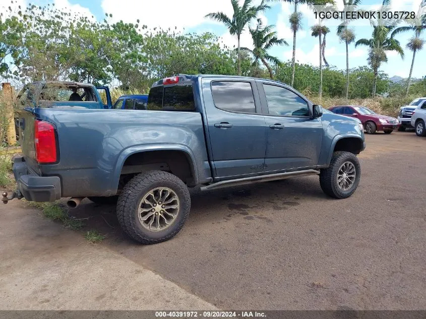 2019 Chevrolet Colorado Zr2 VIN: 1GCGTEEN0K1305728 Lot: 40391972