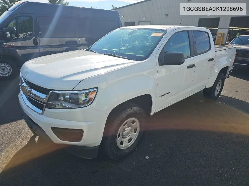 2019 Chevrolet Colorado Wt VIN: 1GCGSBEA0K1298696 Lot: 40408145