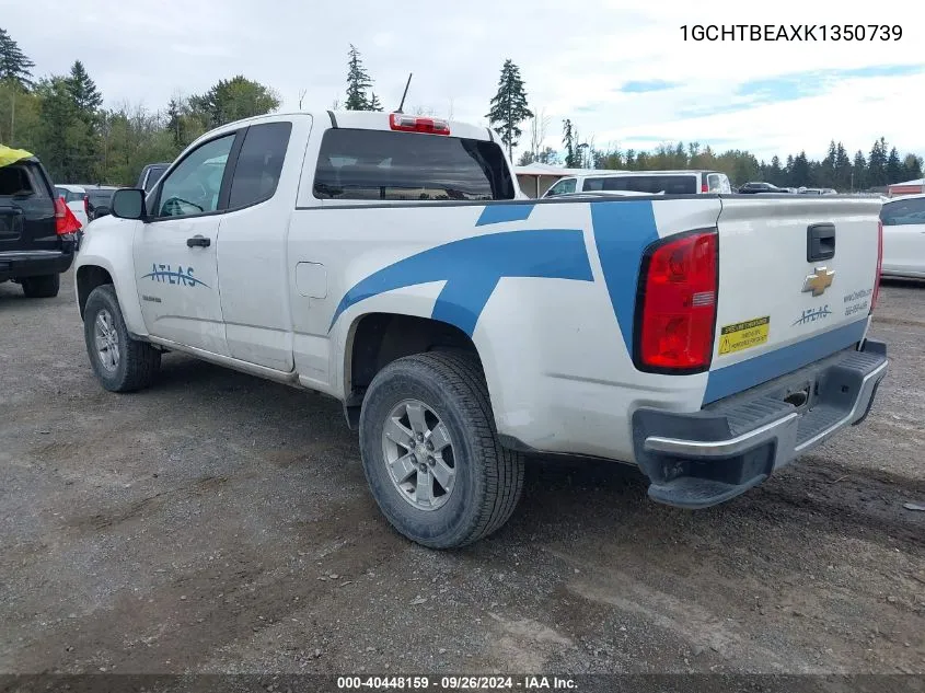 2019 Chevrolet Colorado Wt VIN: 1GCHTBEAXK1350739 Lot: 40448159