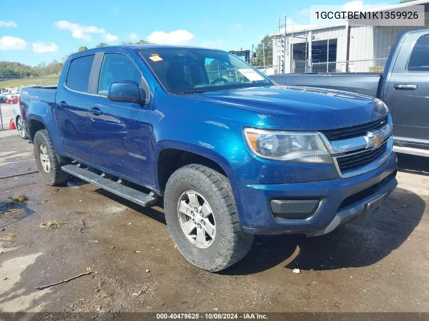 2019 Chevrolet Colorado Wt VIN: 1GCGTBEN1K1359926 Lot: 40479625