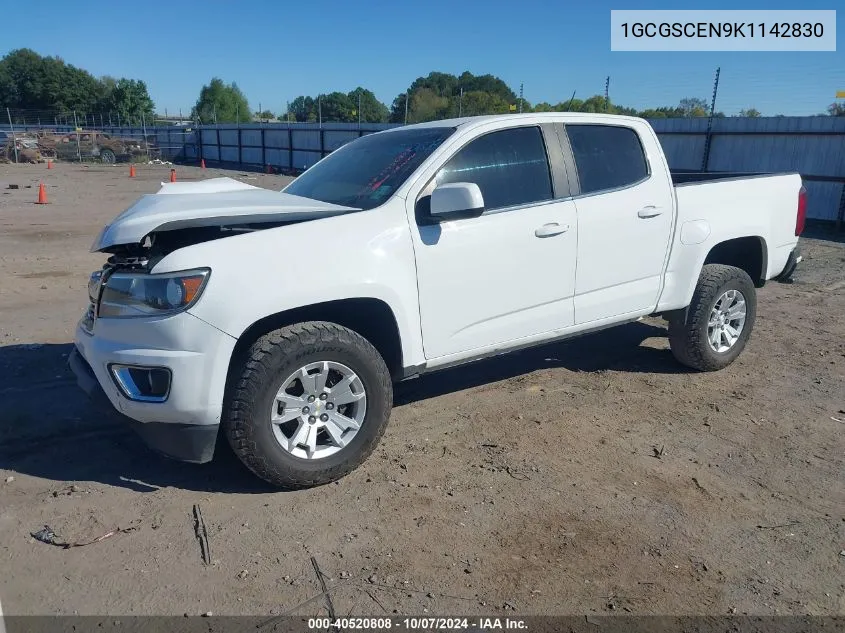 2019 Chevrolet Colorado Lt VIN: 1GCGSCEN9K1142830 Lot: 40520808