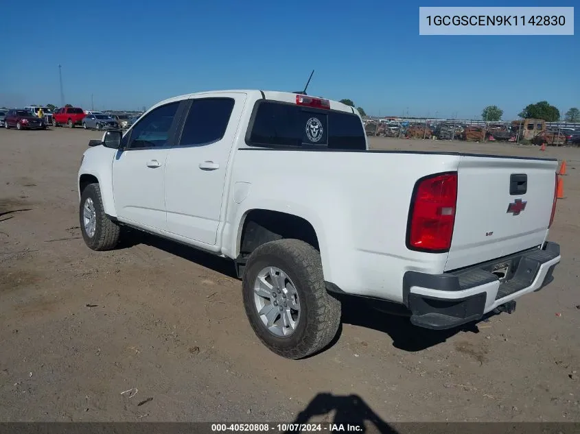 2019 Chevrolet Colorado Lt VIN: 1GCGSCEN9K1142830 Lot: 40520808