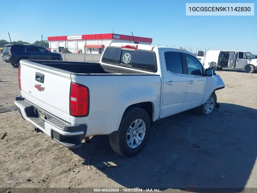 2019 Chevrolet Colorado Lt VIN: 1GCGSCEN9K1142830 Lot: 40520808